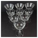 Libbey Leaves & Vines Etched Champagne Coupe Glasses - Set of 9