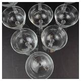 Libbey Leaves & Vines Etched Champagne Coupe Glasses - Set of 9