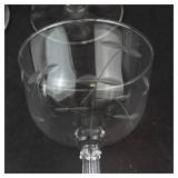 Libbey Leaves & Vines Etched Champagne Coupe Glasses - Set of 9