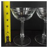 Libbey Leaves & Vines Etched Champagne Coupe Glasses - Set of 9