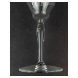 Etched Floral Wine Glasses (Lot of 5)