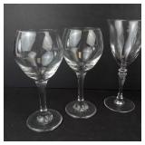 Clear Glass Stemware - 6-Piece Goblet & Wine Glass Set