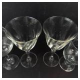 Clear Glass Stemware - 6-Piece Goblet & Wine Glass Set
