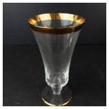 Crystal Glassware Set with Gold Trim - Assorted Clear Glasses & 3 Bowls