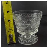 Crystal Cut Glass Footed Goblets - Set of 3