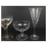 Etched Glasses - Assorted Stemware (Lot of 6)