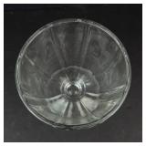Clear Glass Goblet with Fluted Panel Bowl - Stemmed, Footed Dessert Glass