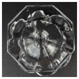 Crystal Glass Vases - Set of 2 with Starburst & Diamond Pattern (Lot of 2)