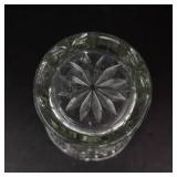 Crystal Glass Vases - Set of 2 with Starburst & Diamond Pattern (Lot of 2)