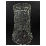 Crystal Glass Vases - Set of 2 with Starburst & Diamond Pattern (Lot of 2)