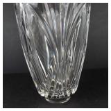 Faceted Crystal Vase - Scalloped Rim, 6 1/2 in Tall