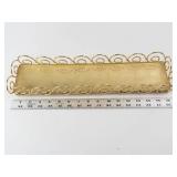 Silver Art Co Ltd Gold-Tone Jewelry Tray with Scrollwork Edges - Made in China