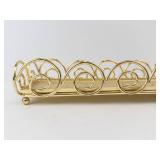 Silver Art Co Ltd Gold-Tone Jewelry Tray with Scrollwork Edges - Made in China