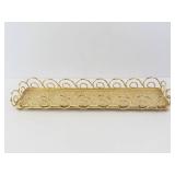 Silver Art Co Ltd Gold-Tone Jewelry Tray with Scrollwork Edges - Made in China