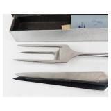 Capri-Italy Stainless Grillmaster Set - 3-Piece Carving Utensils (Forks & Knife)
