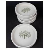 Pier 1 Imports Tree Motif Coaster Set (4) & Red Moroccan Tagine Dishes with Lids (2)