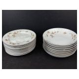 Rosette Fine China 16-Piece Dinner Plates & Salad Plates Set Made in Japan