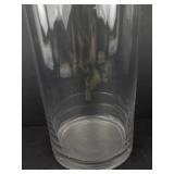 Clear Large Hurricane Vase - Tall Cylindrical, 16 in H, 5.5 in Opening
