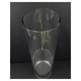 Clear Large Hurricane Vase - Tall Cylindrical, 16 in H, 5.5 in Opening