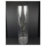 Clear Large Hurricane Vase - Tall Cylindrical, 16 in H, 5.5 in Opening