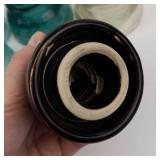 Hemingray Glass Insulators (Lot of 6) - Vintage Blue Teal Clear Brown