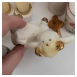 Montefiore Collection Porcelain Figurines & Decor Assortment - Candles, Salt Shakers & Small Vases