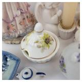 Montefiore Collection Porcelain Figurines & Decor Assortment - Candles, Salt Shakers & Small Vases