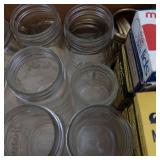 Mason Jars Assorted Sizes with Vintage Kerr Ball Caps & Dome Lids Original Packaging