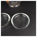 Glassware Assortment - Cruet with Stopper, Painted Fruit Pitcher, Butter Dishes