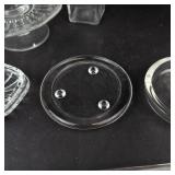 Glassware Assortment - Cruet with Stopper, Painted Fruit Pitcher, Butter Dishes