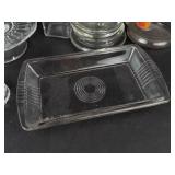 Glassware Assortment - Cruet with Stopper, Painted Fruit Pitcher, Butter Dishes