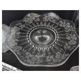 Glassware Assortment - Cruet with Stopper, Painted Fruit Pitcher, Butter Dishes