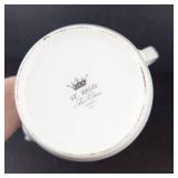St. Regis Teapot - Fine China, Japan - Leaf Motif with Silver Trim