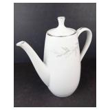 St. Regis Teapot - Fine China, Japan - Leaf Motif with Silver Trim