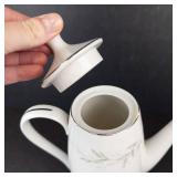 St. Regis Teapot - Fine China, Japan - Leaf Motif with Silver Trim