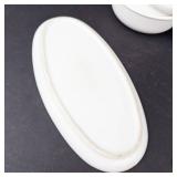 White Ceramic Tableware: Pitcher, Bowls, Platters & Pots