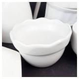 White Ceramic Tableware: Pitcher, Bowls, Platters & Pots