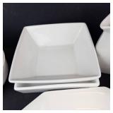 White Ceramic Tableware: Pitcher, Bowls, Platters & Pots