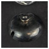 Indiana Glass Diamond Point Creamer - Libbey Sugar Bowl w/Lid - Glass Leaf Dish