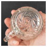 Crystal Glass Sugar & Creamer Sets (2) - Glass Punch Cups (2)