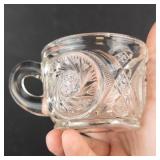 Crystal Glass Sugar & Creamer Sets (2) - Glass Punch Cups (2)