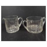 Crystal Glass Sugar & Creamer Sets (2) - Glass Punch Cups (2)