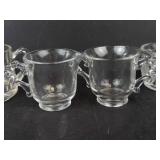 Crystal Glass Sugar & Creamer Sets (2) - Glass Punch Cups (2)