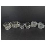Crystal Glass Sugar & Creamer Sets (2) - Glass Punch Cups (2)