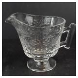 Crystal Demitasse Cups - Set of 2, Pedestal Base, Etched Leaf/Starburst Pattern