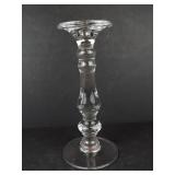 Clear Glass Candlestick Holder - 10 in Tall, Baluster Stem
