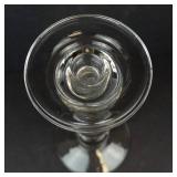 Clear Glass Candlestick Holder - 10 in Tall, Baluster Stem