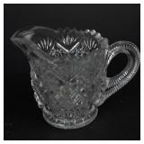 Crystal Glassware Assortment: 4 Small Vases, 1 Salt Shaker, 1 Creamer