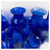 Cobalt Blue Glass Vases (Lot of 14)