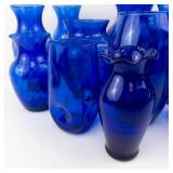 Cobalt Blue Glass Vases (Lot of 14)
